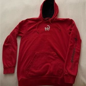 adidas Patrick Mahomes Red Hoodie with Black Accents